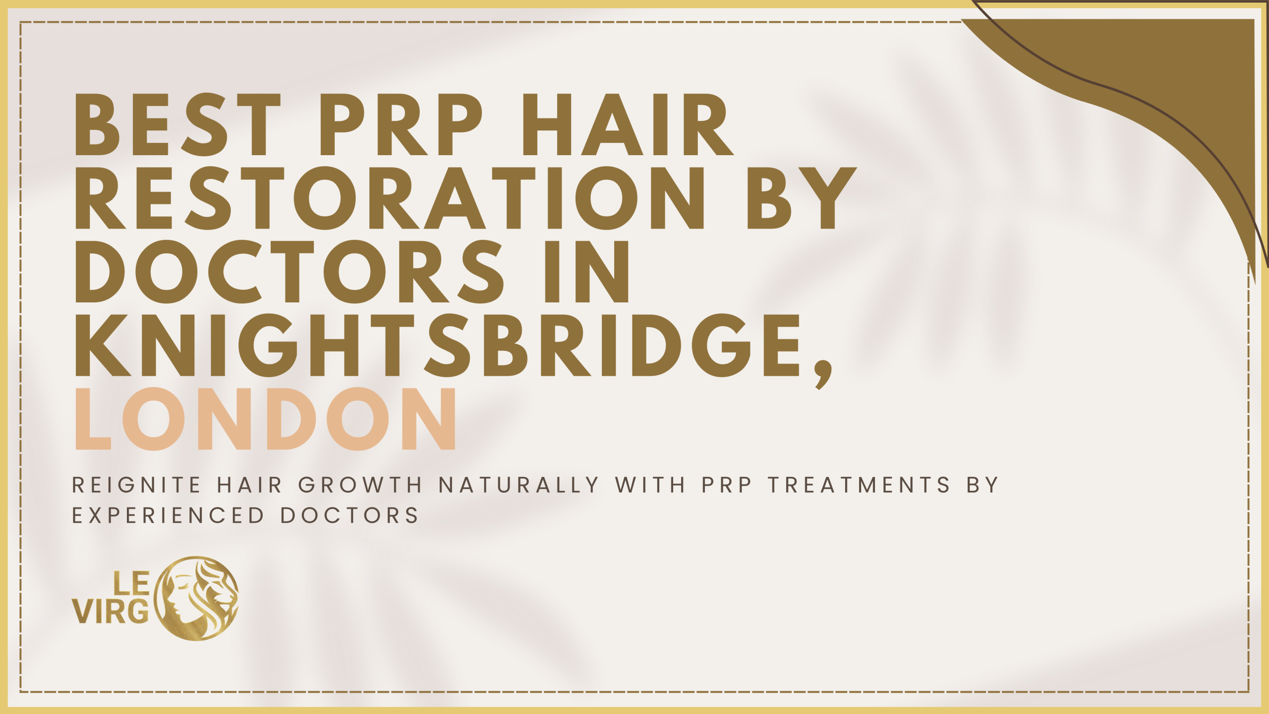 PRP hair restoration in Knightsbridge, Hair loss treatment in Knightsbridge